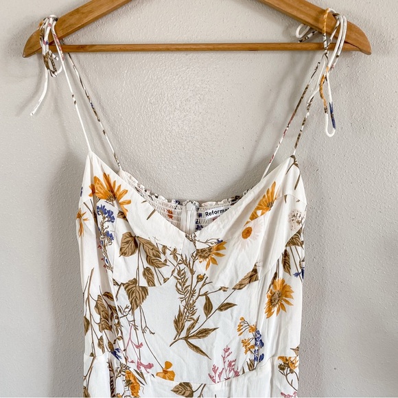 Reformation |  Kourtney Dress Frolic Floral Print Midi Dress, 12 - Picture 6 of 16
